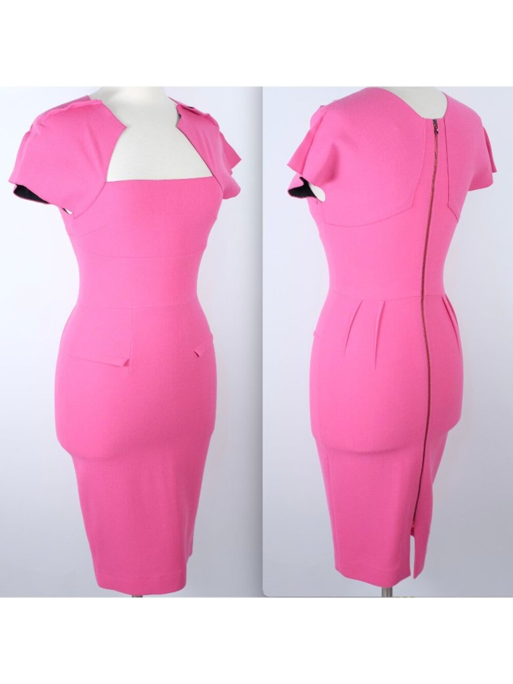Roland Mouret dress Neiman Marcus UK 8 US 4 exclusive pink Galaxy bodycon